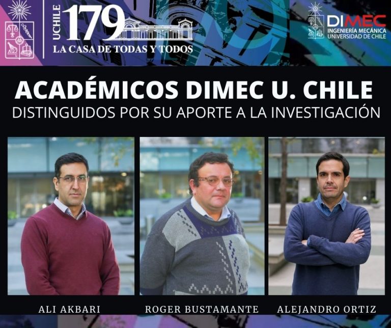 Tres académicos del DIMEC U. Chile fueron distinguidos por su labor en investigación