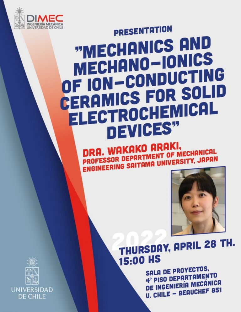 Presentation «Mechanics and mechano-ionics of ion-conducting ceramics for solid electrochemical devices»| jueves 28 de abril, 15:00 hs