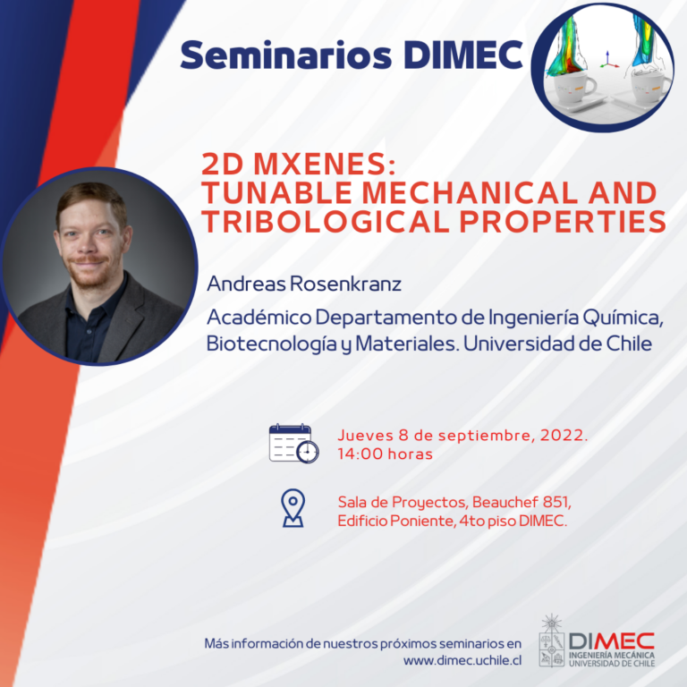 Seminarios DIMEC: «2D MXenes: Tunable mechanical and tribological properties» | 8 de septiembre, 14:00 horas