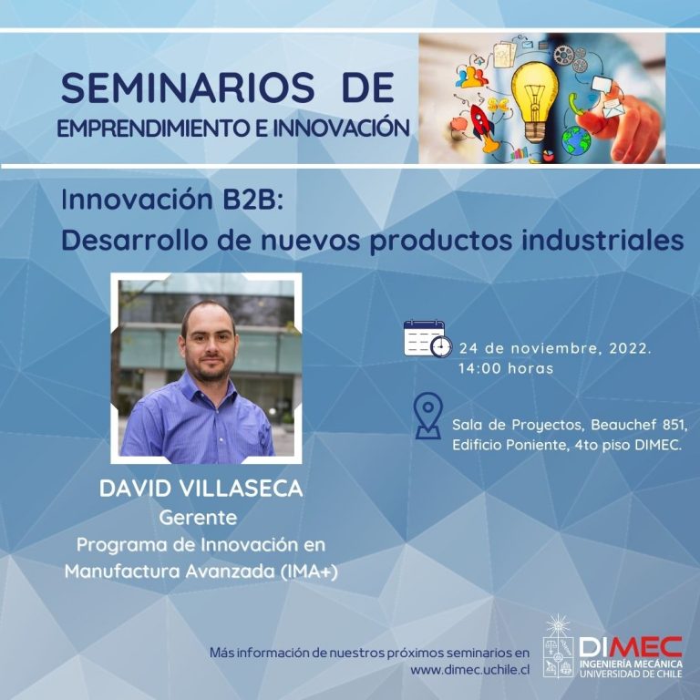 24 de noviembre, 14:00 horas| «B2B: desarrollo de nuevos productos industriales”.